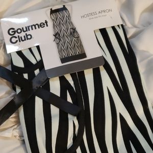Cute zebra print hostess apron